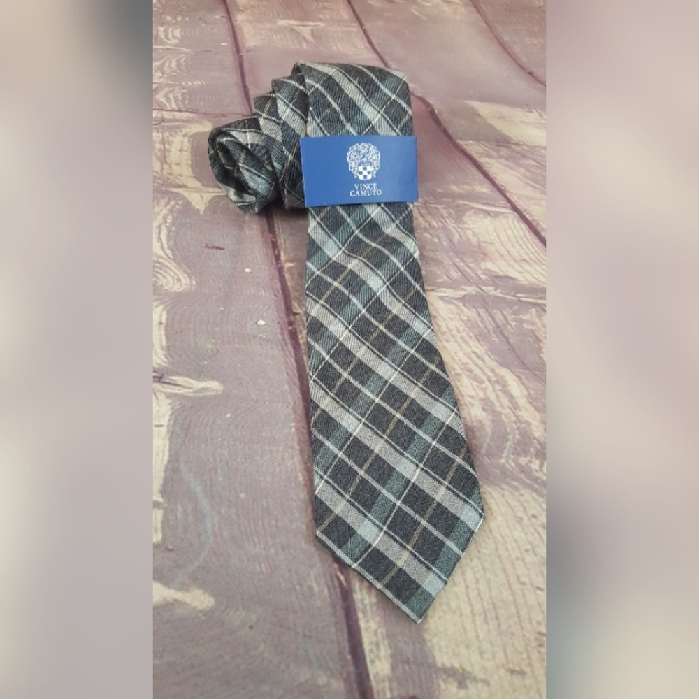 Vince Camuto Silk Neck tie Museo Plaid